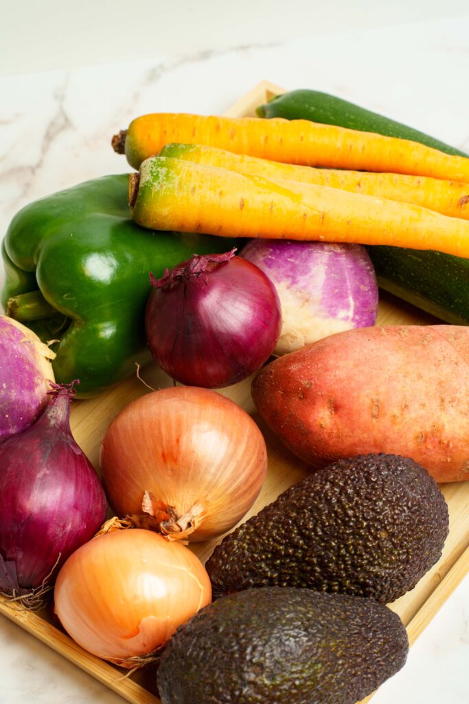 Plusieurs légumes prêts à être découpés, Soyons Frais